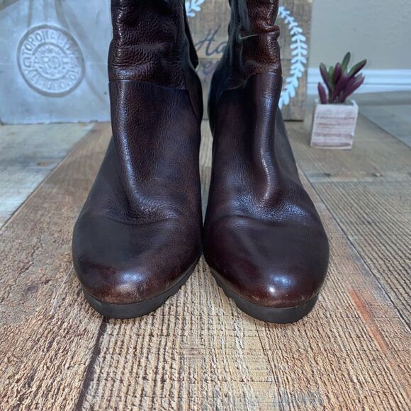 Ash Ankle Boot Womens 36.5 Back Zip Brown Leather 6.5 - Picture 3 of 10